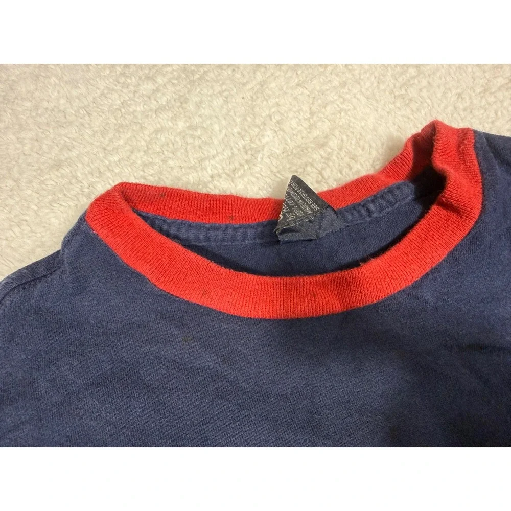 Polo Ralph‎ Lauren T-Shirt Kids Size 7 vintage Y2K Ringer Graphic Tee Sporty